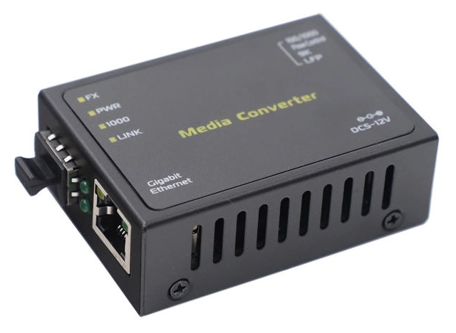 Мини-оптоволоконный медиаконвертер 1000Base-FX - 1000Base-TX